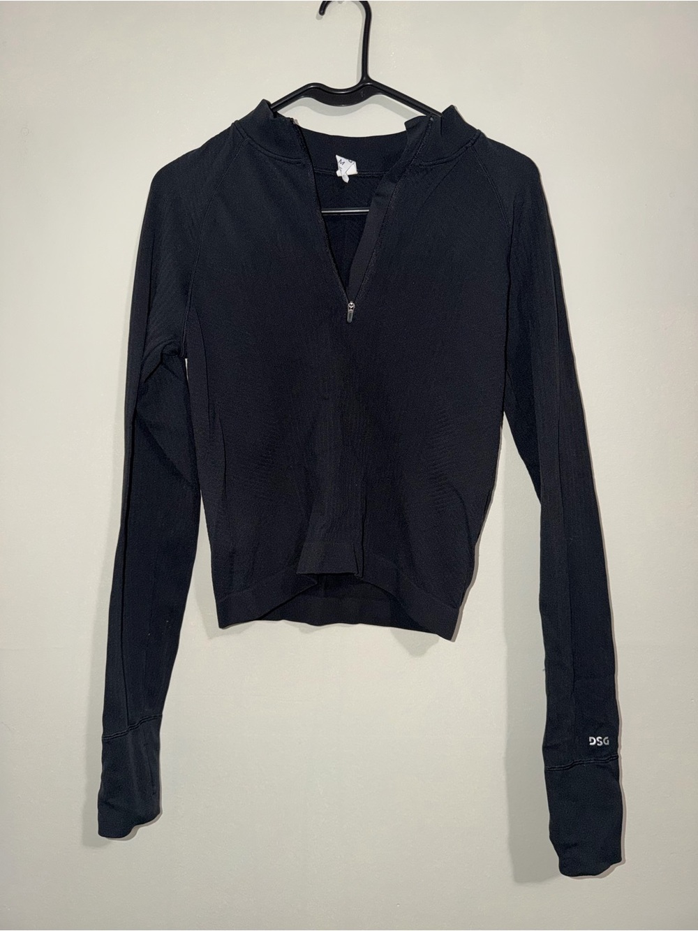 DSG Women’s Black Quarter Zip Athletic Pullover Size Medium